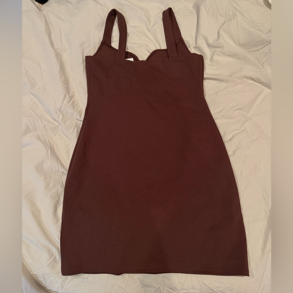 Abercrombie & Fitch Chocolate Brown Midi Dress - Picture 3 of 3